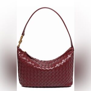 Nappa Woven Vegan Leather Shoulder Bag